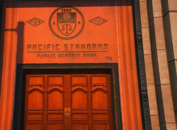 Entrance to the Pacific Standard Public Deposit Bank